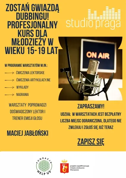 Zostań gwiazdą dubbingu! – profesjonalny kurs dla młodzieży