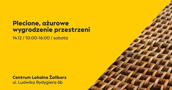 Plecione, ażurowe wygrodzenie przestrzeni