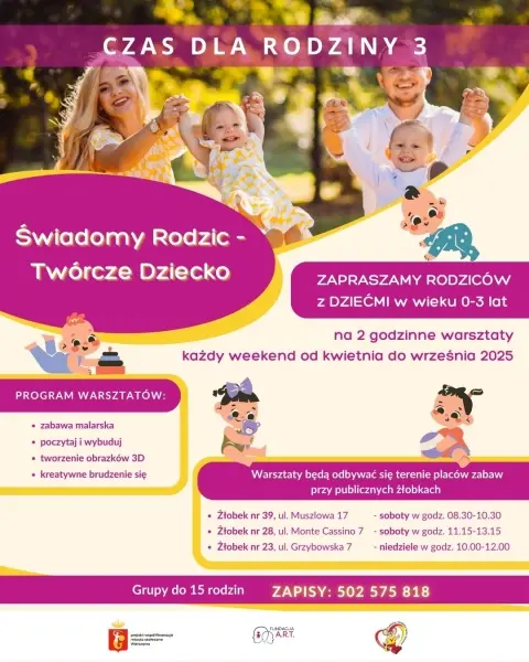 Warsztaty "Świadomy Rodzic - Twórcze Dziecko"