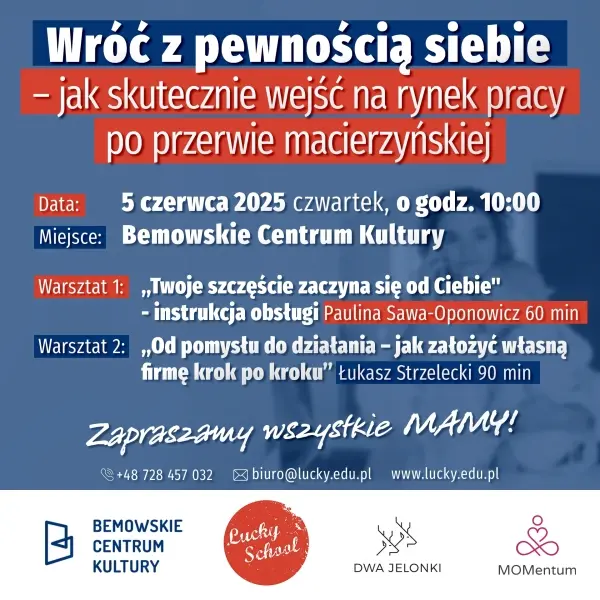 Szkolenie MOMentum dla mam: WRÓĆ Z PEWNOŚCIĄ SIEBIE!