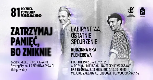 Rodzinna gra plenerowa Labirynt’44 - etap miejski - MUZEA
