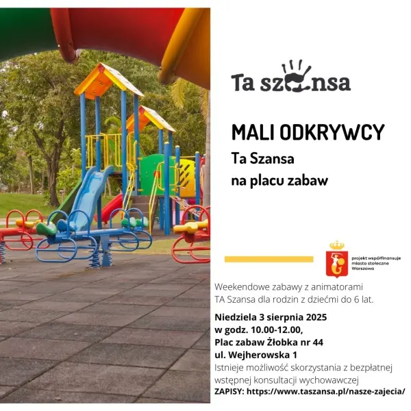 Animacje na placu zabaw Ta Szansa - Mali Odkrywcy