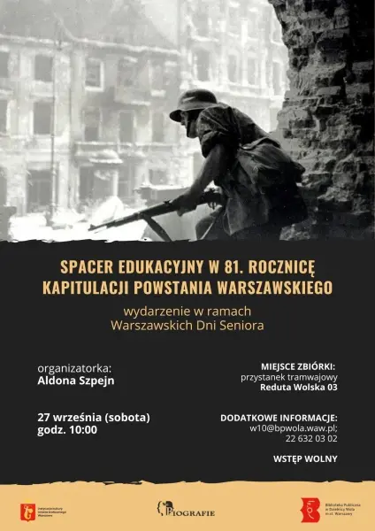 Spacer edukacyjny w 81. rocznicę kapitulacji Powstania Warszawskiego