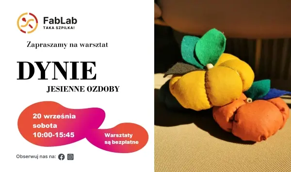 Szyjemy dynie! Bezpłatne warsztaty - FabLab Taka Szpilka!