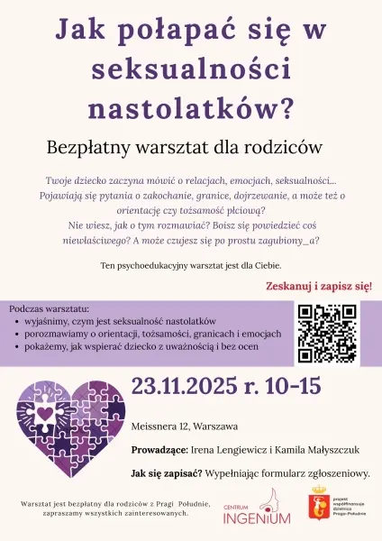 Jak połapać się w seksualności nastolatków? | Warsztat dla rodziców bezpłatny