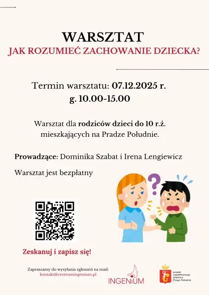 Jak rozumieć zachowanie dziecka? | Warsztat dla rodziców bezpłatny