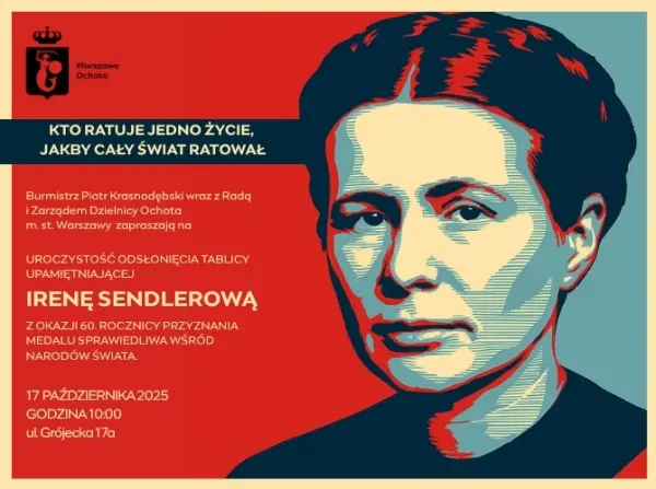 Uroczyste odsłonięcie tablicy upamiętniającej Irenę Sendlerową
