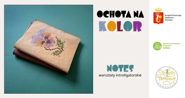 Warsztaty introligatorskie - szyty notes OCHOTA NA KOLOR