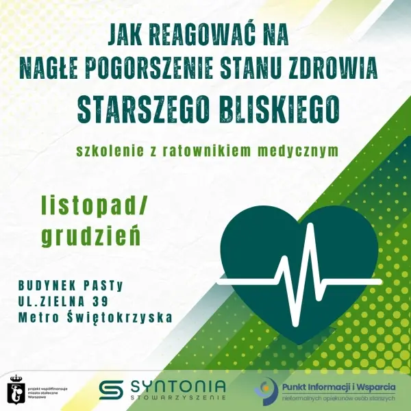 Jak reagować na nagłe pogorszenie stanu zdrowia starszego bliskiego | Szkolenie z ratownikiem medycznym