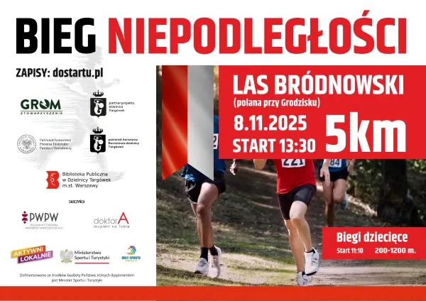 Bieg Niepodległości w Lesie Bródnowskim