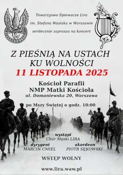 Z pieśnią na ustach ku wolności - koncert z okazji Narodowego Święta Niepodległości 