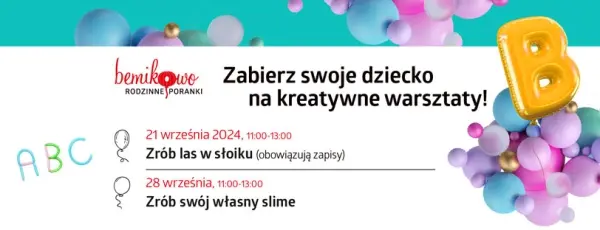 Bemikowo w Galerii Bemowo: wrześniowe warsztaty dla najmłodszych | Stwórz swój własny slime!