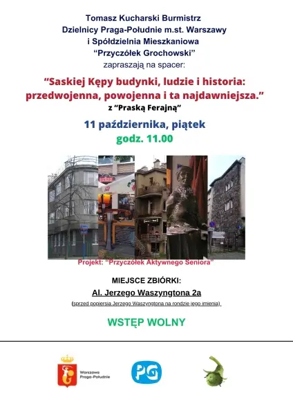 „Saskiej Kępy budynki, ludzie i historia: przedwojenna, powojenna i ta najdawniejsza" | Spacer z przewodnikiem