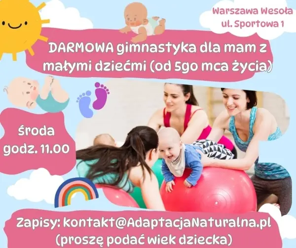 BEZPŁATNA gimnastyka dla mam z dziećmi od 5 miesiąca życia
