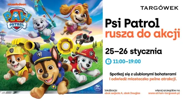 Psi Patrol rusza do akcji w CH Targówek – niezapomniany weekend pełen przygód