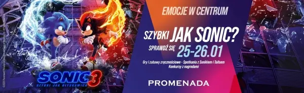 Zabawa szybka jak błyskawica w Promenadzie! Spotkaj Sonica
