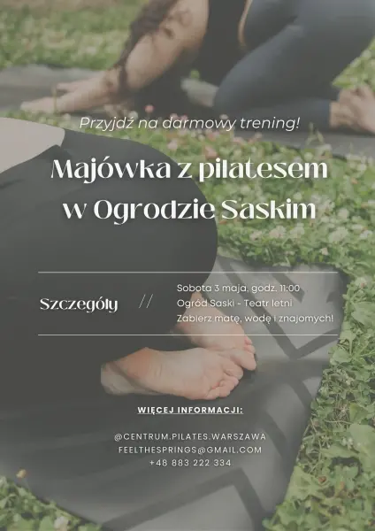 Majówka z pilatesem w Ogrodzie Saskim // Free outdoor Pilates session
