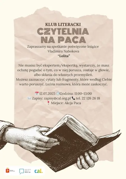 Klub Literacki: Czytelnia na Paca / Vladimir Nabokov "Lolita"
