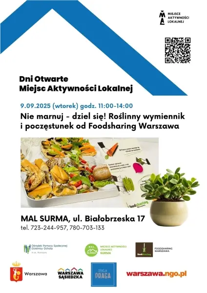 Nie marnuj - dziel się! Roślinny wymiennik i poczęstunek od Foodharing Warsawa