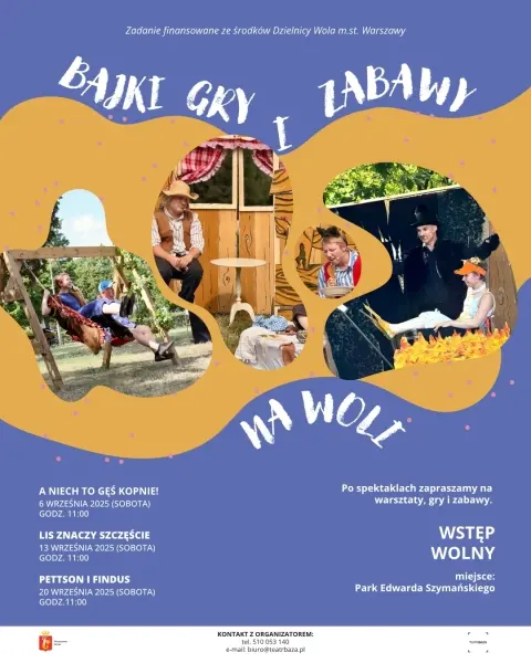 Bajki, gry i zabawy na Woli | spektakl "A niech to Gęś kopnie"
