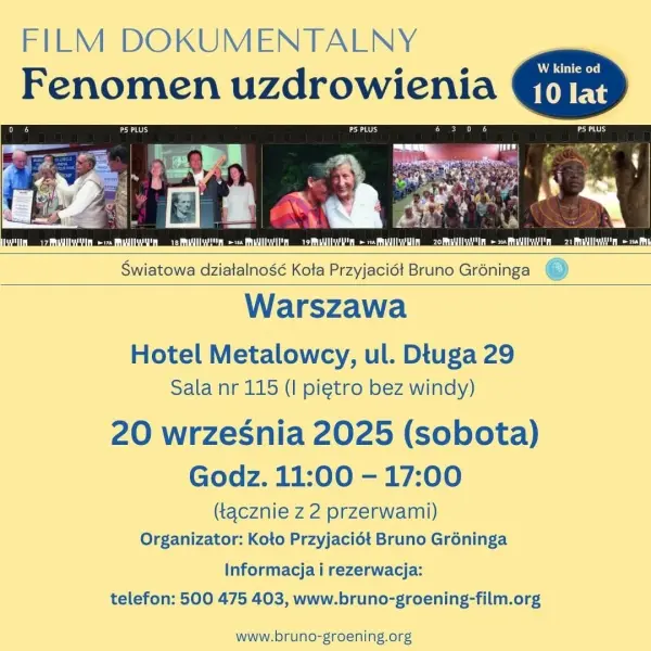 Pokaz filmu "Fenomen uzdrowienia"