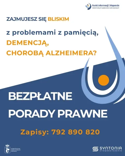 Bezpłatne porady prawne dla rodzinnych opiekunów osób z demencją, chorobą Alzheimera