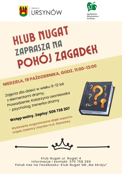 Pokój zagadek - interaktywne zajęcia dla dzieci 6-12 lat