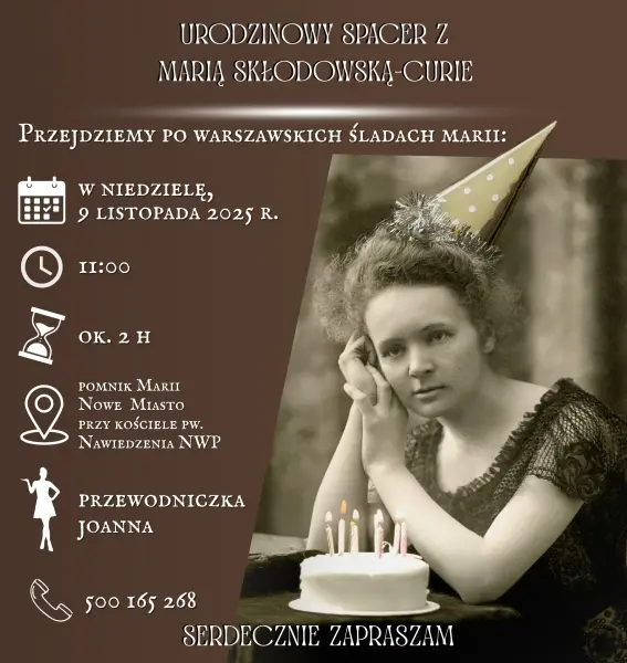 Urodzinowy spacer z Marią Skłodowską-Curie