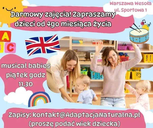 Darmowe zajęcia dla dzieci od 4. miesiąca życia