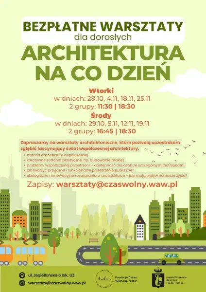 Architektura na co dzień - warsztaty architektoniczne dla dorosłych [godz. 16:45 i 18:30]