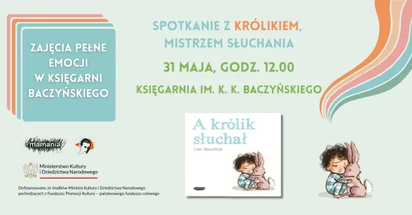 Spotkanie z Królikiem, mistrzem słuchania - warsztaty dla dzieci