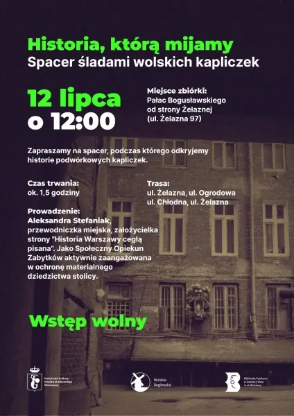 Historiam, którą mijamy - spracer śladami wolskich kapliczek