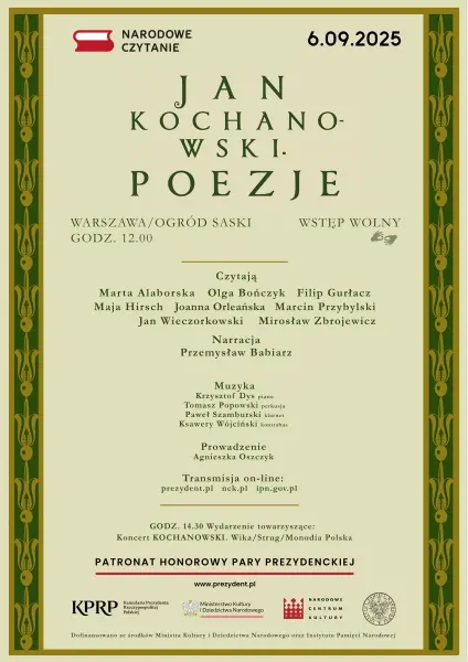 Narodowe Czytanie w Ogrodzie Saskim