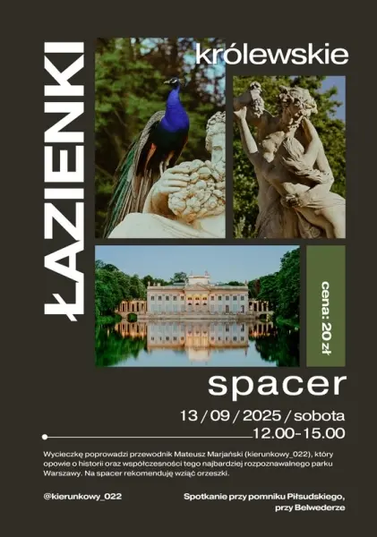Spacer z przewodnikiem po Łazienkach Królewskich