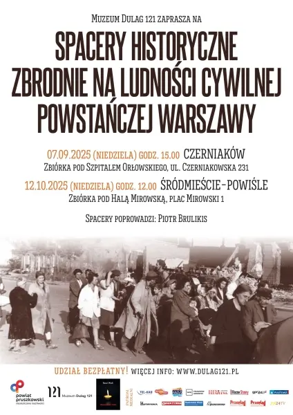 Spacer historyczny - Śladami zbrodni na ludności cywilnej powstańczego Śródmieścia i Powiśla