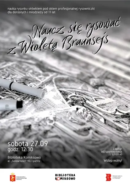 Naucz się rysować z Wioletą Braunsejs - warsztaty z profesjonalną rysowniczką w Komiksowie