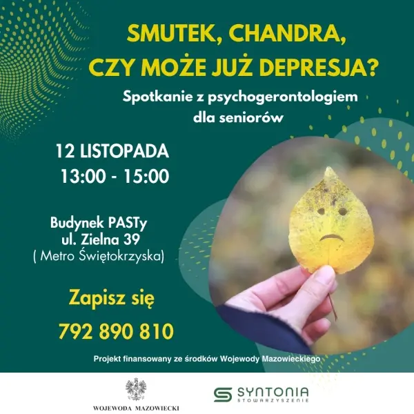 Smutek, chandra, czy może już depresja | Spotkanie z psychogerontologiem