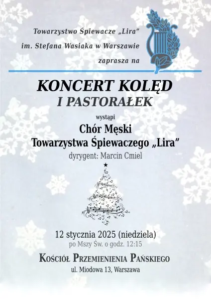 Koncert kolęd i pastorałek w wykonaniu Chóru Męskiego "Lira"