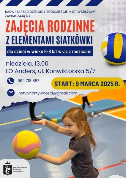 ZAJĘCIA RODZINNE Z ELEMENTAMI SIATKÓWKI