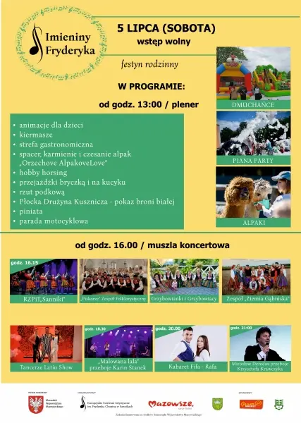 "Imieniny Fryderyka" Festyn rodzinny