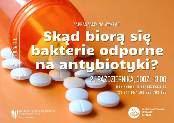 Skąd biorą się bakterie odporne na antybiotyki? - wykład