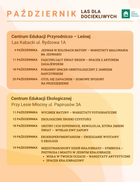 Międzynarodowy Dzień Krajobrazu - Symbioza - Przyroda i Miasto w jednym Krajobrazie! Zinterpretuj krajOBRAZ twojego otoczenia – poznaj różnorodność i składniki krajobrazu Lasu Młociny