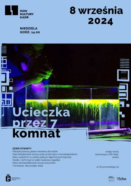 Ucieczka przez 7 komnat - fabularyzowany pokaz naukowy dla rodzin