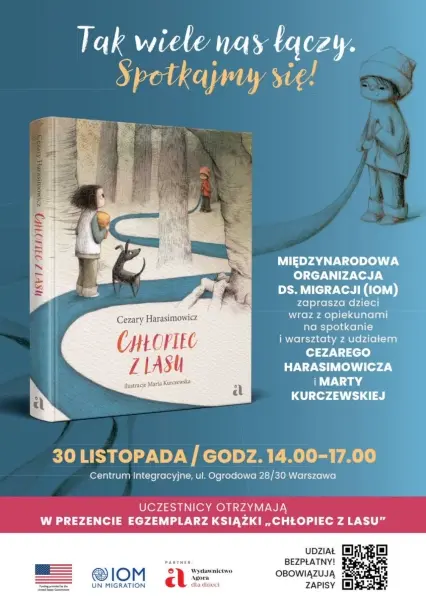 Tak wiele nas łączy! Spotkajmy się - spotkanie o książce "Chłopiec z lasu" i warsztaty