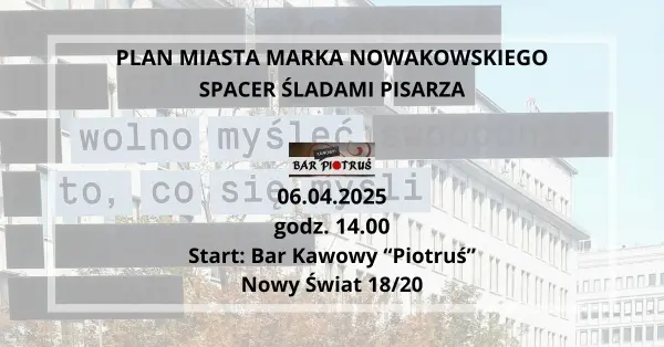 Plan miasta Marka Nowakowskiego - spacer śladami pisarza 