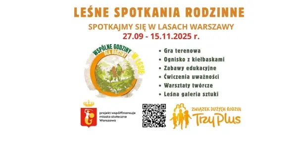 Leśne spotkanie rodzinne z ogniskiem