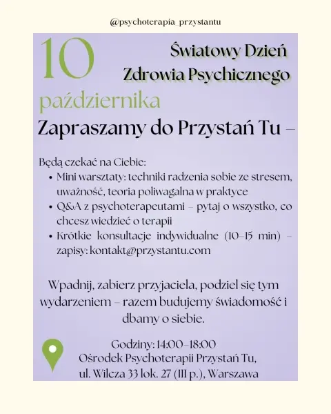 Dzień Zdrowia Psychicznego w Przystań Tu