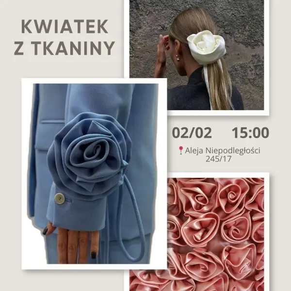 Warsztat robienia kwiatów z tkaniny “Twórz z wiarą“