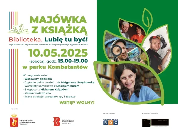 Majówka z książką. Biblioteka. Lubię tu być!
