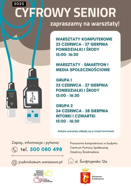 Warsztaty warsztatów ze smartfona i mediów społecznościowych Cyfrowy Senior